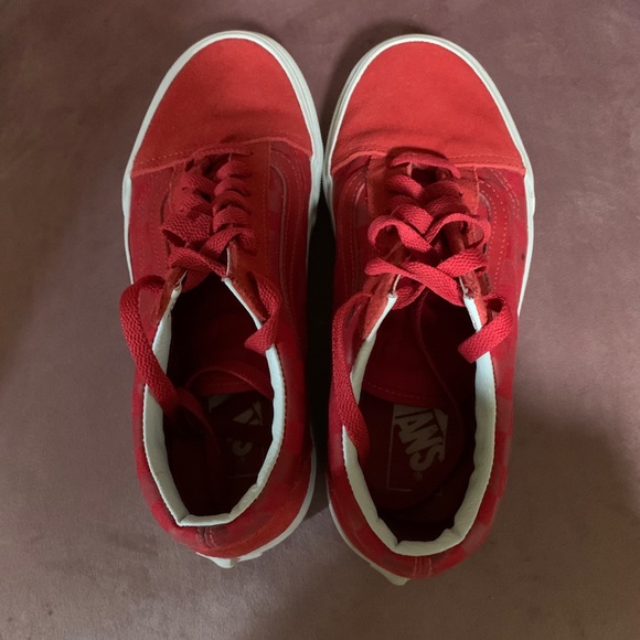 Red checkered suede Vans - Picture 2 of 4